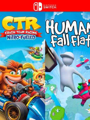 Crash Team Racing Nitro Fueled y Human Fall Flat - Nintendo Switch